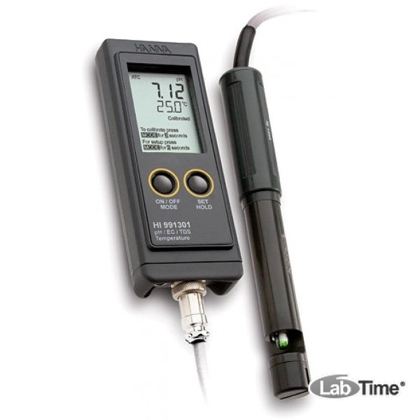 HI 991301 pH-метр/кондуктометр/термометр портативный водонепроницаемый (pH/EC/TDS/T)