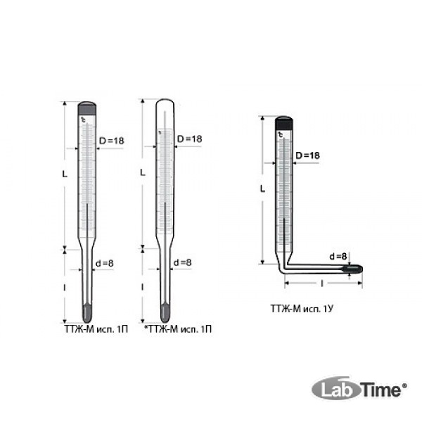 Термометр ТТЖ-М исп.1П-3 (-50+50/0,5) в/ч-240 мм, н/ч-103 мм